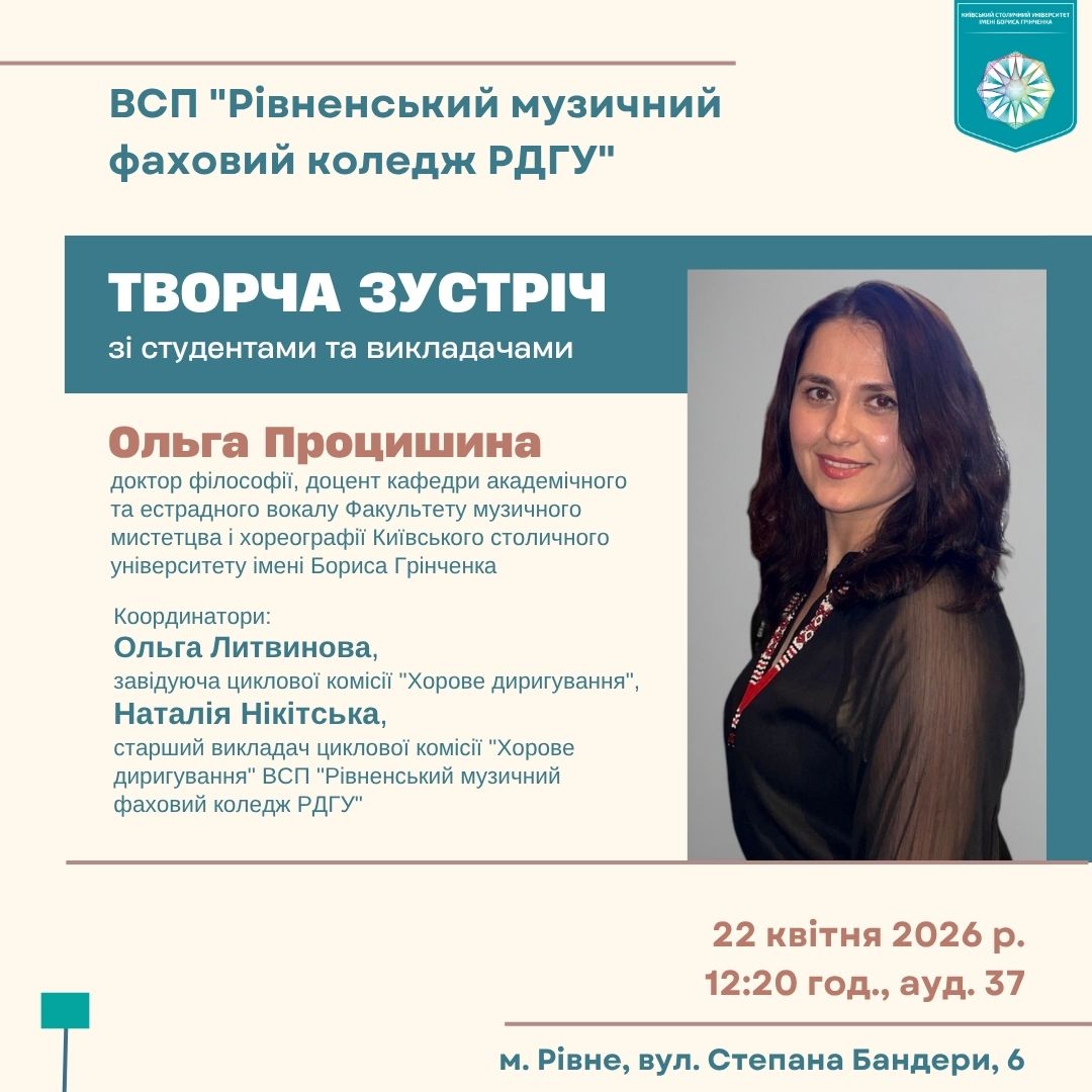 Афіша. Профорієнтаційний захід Процишиної О